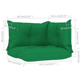 Perne pentru canapea din paleți 3 buc. verde, material textil, 6 image
