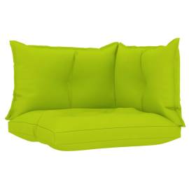 Perne pentru canapea din paleți 3 buc, verde crud, textil, 2 image