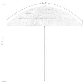 Umbrelă de plajă, alb, 240 cm, 8 image
