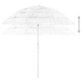 Umbrelă de plajă, alb, 240 cm, 5 image