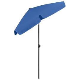 Umbrelă de plajă, albastru azuriu, 180x120 cm, 6 image