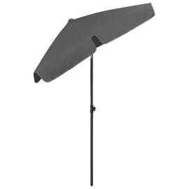 Umbrelă de plajă, antracit, 180x120 cm, 6 image