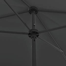 Umbrelă de plajă, antracit, 200x125 cm, 2 image