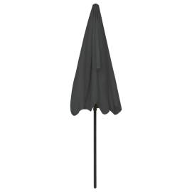 Umbrelă de plajă, antracit, 200x125 cm, 7 image