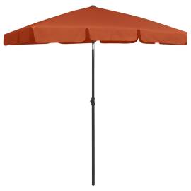 Umbrelă de plajă, cărămiziu, 180x120 cm, 4 image