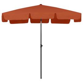 Umbrelă de plajă, cărămiziu, 200x125 cm, 4 image