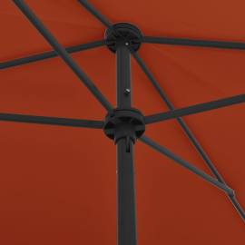 Umbrelă de plajă, cărămiziu, 200x125 cm, 2 image