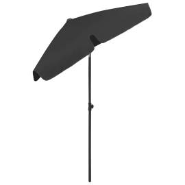 Umbrelă de plajă, negru, 180x120 cm, 6 image