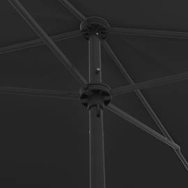 Umbrelă de plajă, negru, 200x125 cm, 2 image