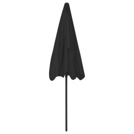 Umbrelă de plajă, negru, 200x125 cm, 7 image