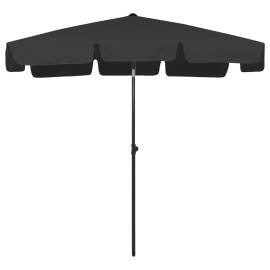Umbrelă de plajă, negru, 200x125 cm, 4 image