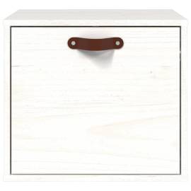 Dulap de perete, alb, 40x30x35 cm, lemn masiv de pin, 3 image