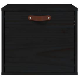 Dulap de perete, negru, 40x30x35 cm, lemn masiv de pin, 3 image