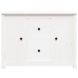 Servantă, alb, 100x35x74 cm, lemn masiv de pin, 3 image