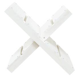Suport pentru bușteni alb 47x39,5x48 cm lemn masiv de pin, 5 image