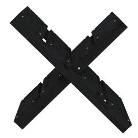 Suport pentru bușteni negru 47x39,5x48 cm lemn masiv de pin, 5 image