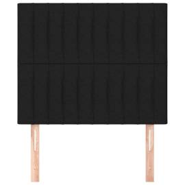 Tăblii de pat, 2 buc, negru, 100x5x78/88 cm, textil, 3 image
