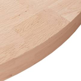 Blat de masă rotund, Ø60x4 cm, lemn masiv stejar netratat, 3 image