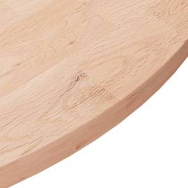 Blat de masă rotund, Ø70x2,5 cm, lemn masiv stejar netratat, 3 image