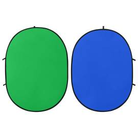 Ecran fundal studio foto 2-în-1 verde&albastru 200x150 cm oval, 2 image