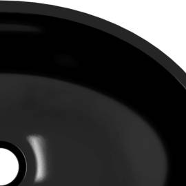 Chiuvetă din sticlă, negru, 50x37x14 cm, 6 image