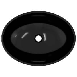 Chiuvetă din sticlă, negru, 50x37x14 cm, 5 image