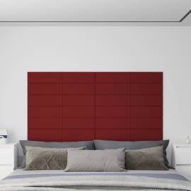 Panouri de perete 12 buc. roșu vin 90x15 cm textil 1,62 m²