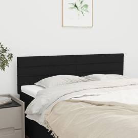 Tăblii de pat, 2 buc., negru, 72x5x78/88 cm, textil