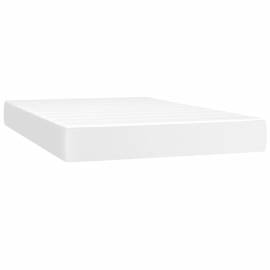 Saltea de pat cu arcuri, alb, 120x200x20 cm, piele ecologică, 2 image