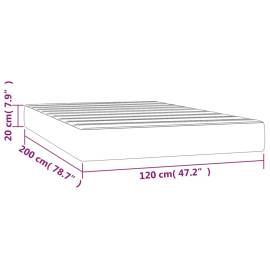 Saltea de pat cu arcuri, alb, 120x200x20 cm, piele ecologică, 7 image
