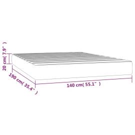 Saltea de pat cu arcuri, alb, 140x190x20 cm, piele ecologică, 7 image