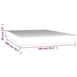 Saltea de pat cu arcuri, alb, 140x200x20 cm, piele ecologică, 7 image