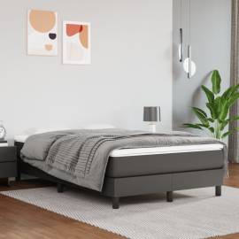 Saltea de pat cu arcuri, gri, 120x200x20 cm, piele ecologică