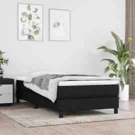 Saltea de pat cu arcuri, negru, 80x200x20 cm, textil