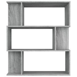 Bibliotecă/separator, sonoma gri, 80x24x96cm, lemn prelucrat, 3 image