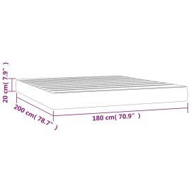 Saltea de pat cu arcuri, alb, 180x200x20 cm, piele ecologică, 7 image