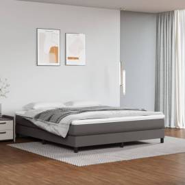Saltea de pat cu arcuri, gri, 180x200x20 cm, piele ecologică