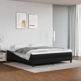 Saltea de pat cu arcuri, negru, 180x200x20 cm, piele ecologică