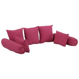 Set de perne decorative, 7 piese, roz, material textil, 2 image