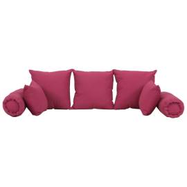 Set de perne decorative, 7 piese, roz, material textil, 3 image