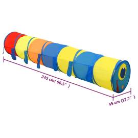 Tunel de joacă pentru copii, multicolor, 245 cm, poliester, 9 image