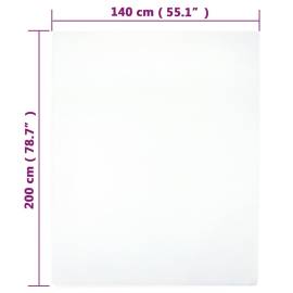 Cearșaf de pat cu elastic, alb, 140x200 cm, bumbac, 4 image