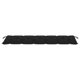 Pernă pentru bancă de grădină, negru, 180x50x7 cm, textil, 3 image