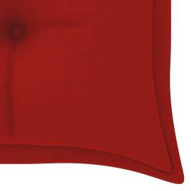 Pernă pentru bancă de grădină, roșu, 150x50x7 cm, textil, 4 image