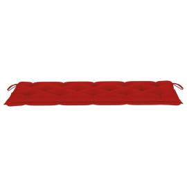 Pernă pentru bancă de grădină, roșu, 150x50x7 cm, textil, 3 image