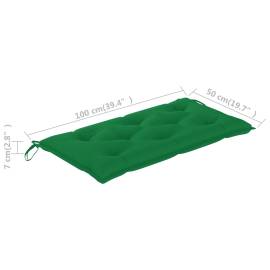Pernă pentru bancă de grădină, verde, 100x50x7 cm, textil, 5 image