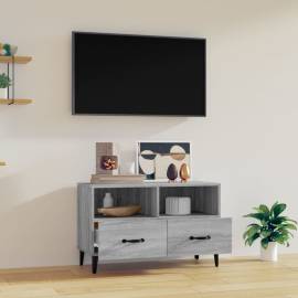 Comodă tv, gri sonoma, 80x36x50 cm, lemn prelucrat, 3 image