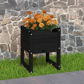 Jardinieră, negru , 40x40x52,5 cm, lemn masiv de pin