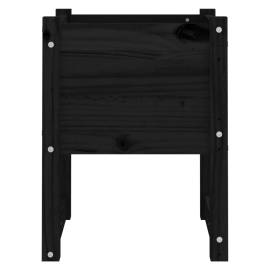 Jardinieră, negru , 40x40x52,5 cm, lemn masiv de pin, 4 image