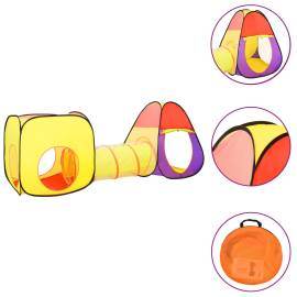 Cort de joacă pentru copii 250 bile, multicolor, 255x80x100 cm, 3 image